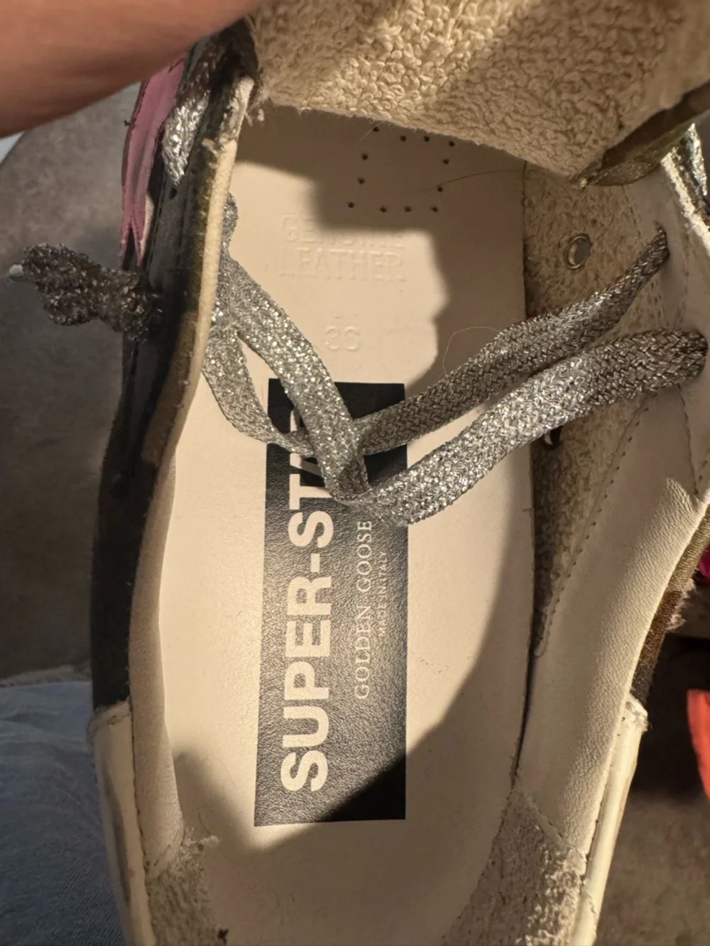 Golden Goose Camo Sneakers with Pink Star - Picture 5 of 10